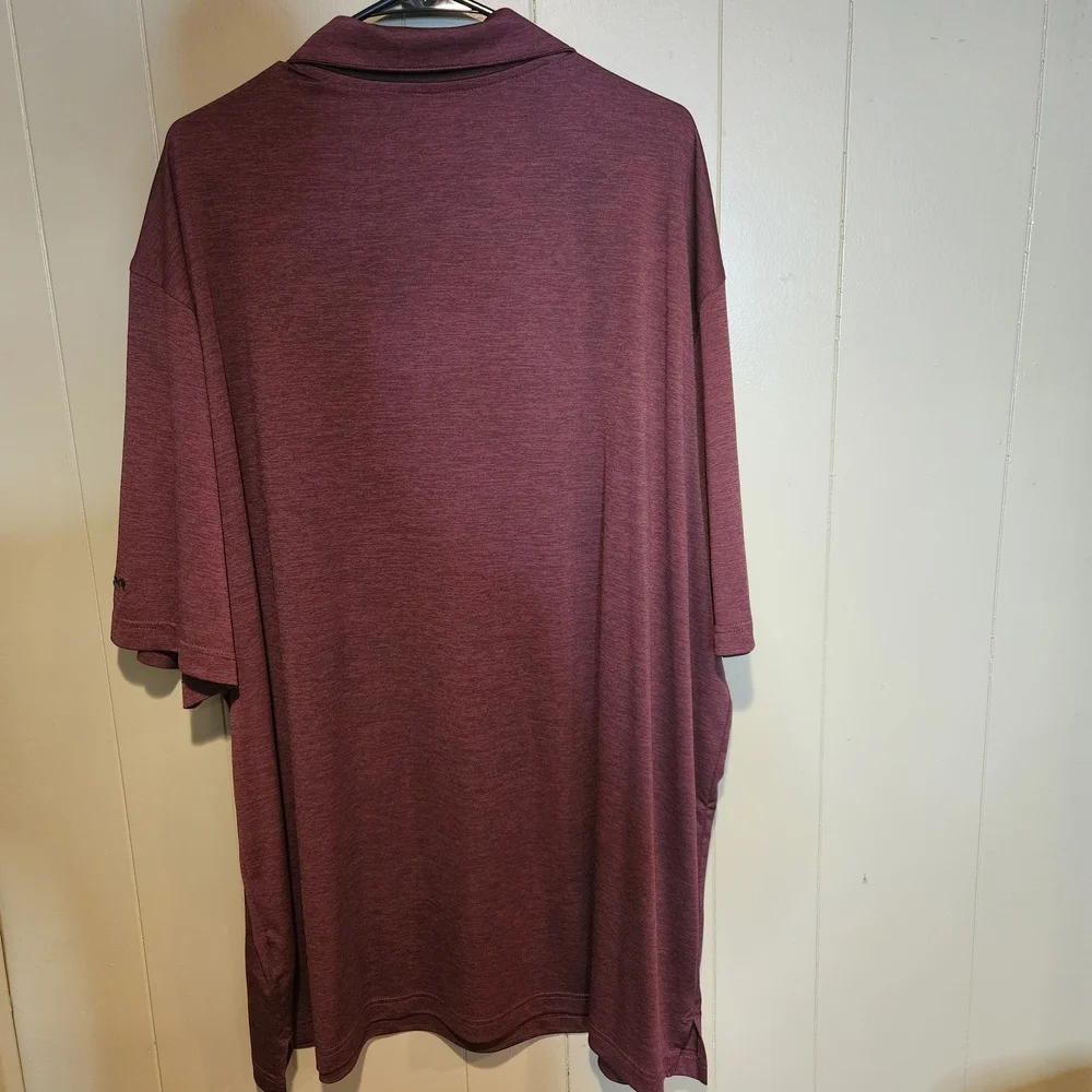 Reebok Golf Men’s Burgundy Polo Shirt Size 4X | Big & Tall Performance Comfort